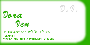 dora ven business card